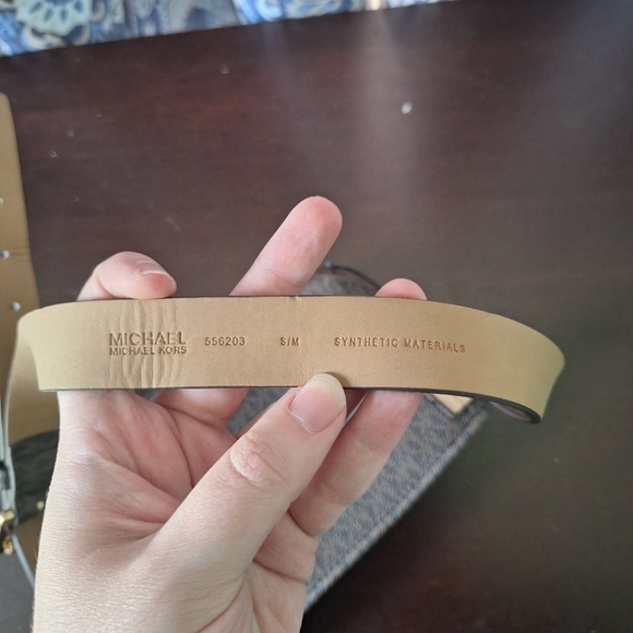 Michael Kors Gold and Brown Belt Bag
